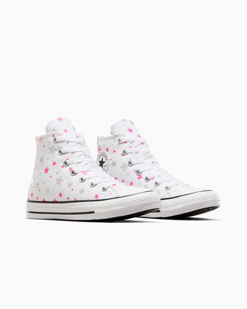 Converse Chuck Taylor All Star Sparkle Wit Roze Wit | 4097-PFRXQ