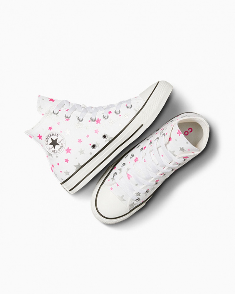 Converse Chuck Taylor All Star Sparkle Wit Roze Wit | 4097-PFRXQ