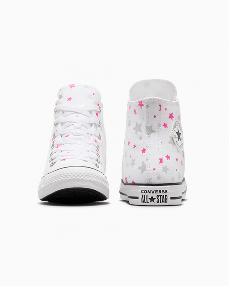 Converse Chuck Taylor All Star Sparkle Wit Roze Wit | 4097-PFRXQ