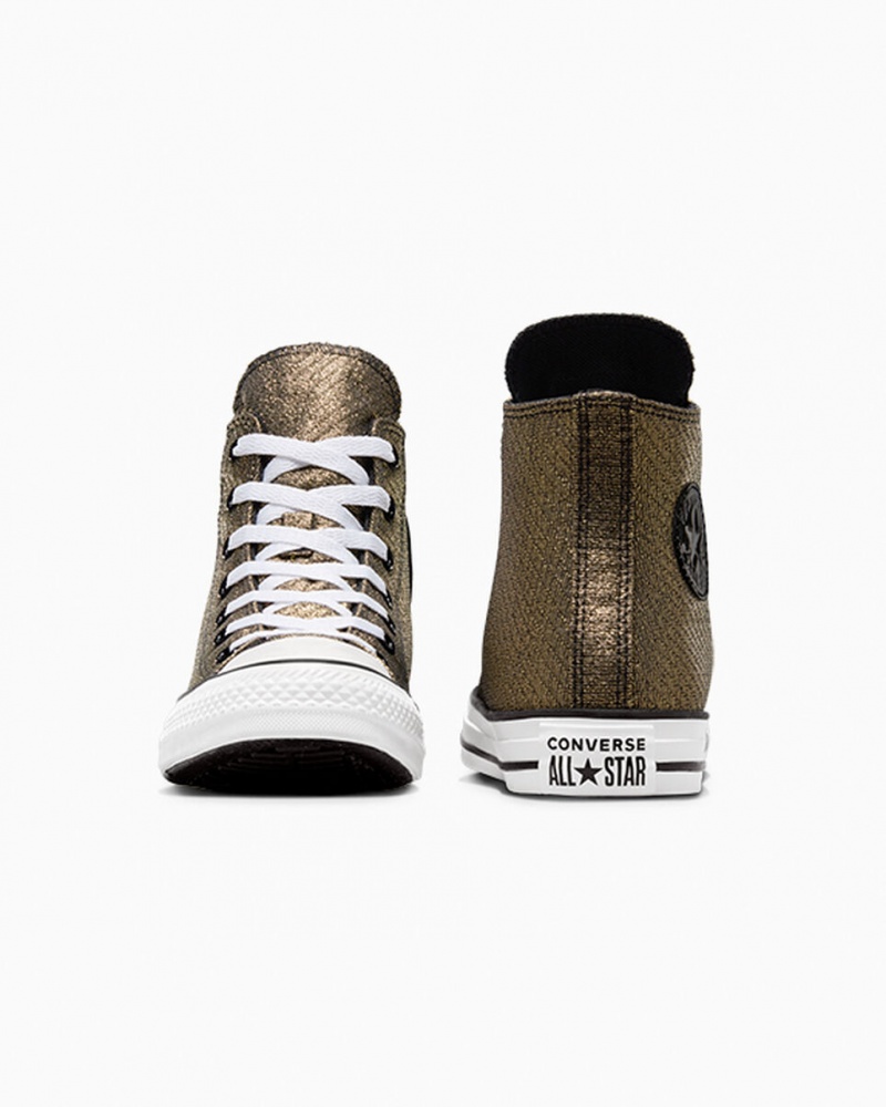 Converse Chuck Taylor All Star Sparkle Zwart Goud Wit | 9856-UGIJY