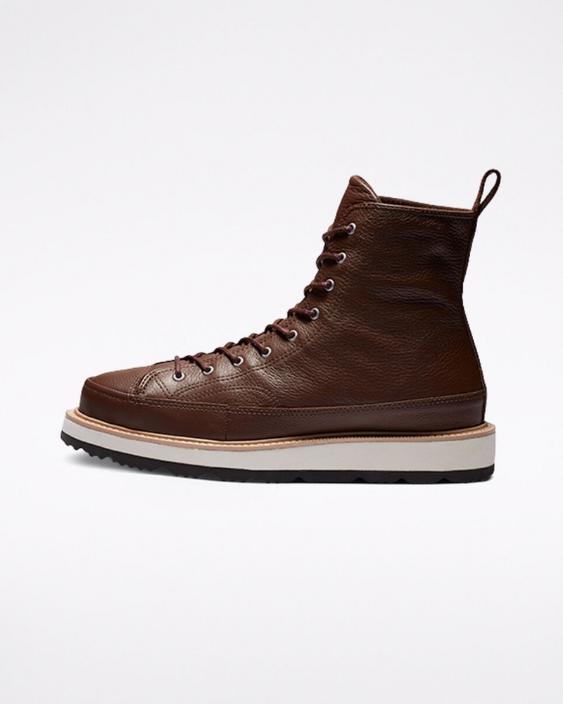 Converse Chuck Taylor Crafted Boot Chocola Lichtzwart | 7302-FKVQU