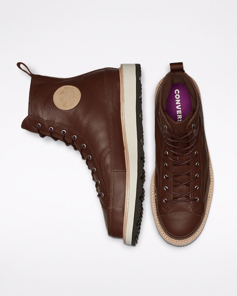 Converse Chuck Taylor Crafted Boot Chocola Lichtzwart | 7302-FKVQU