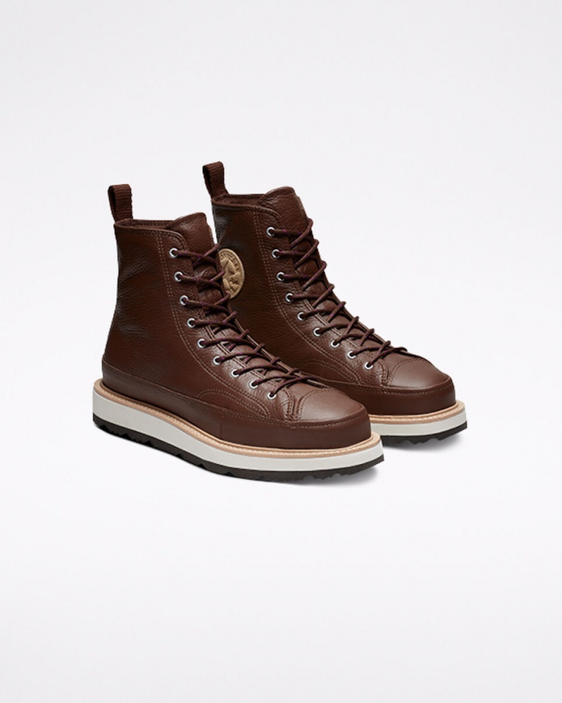 Converse Chuck Taylor Crafted Boot Chocola Lichtzwart | 7302-FKVQU