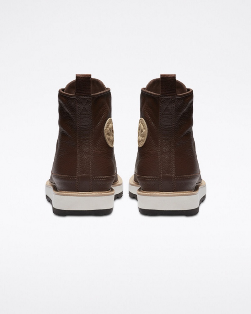 Converse Chuck Taylor Crafted Boot Chocola Lichtzwart | 7302-FKVQU