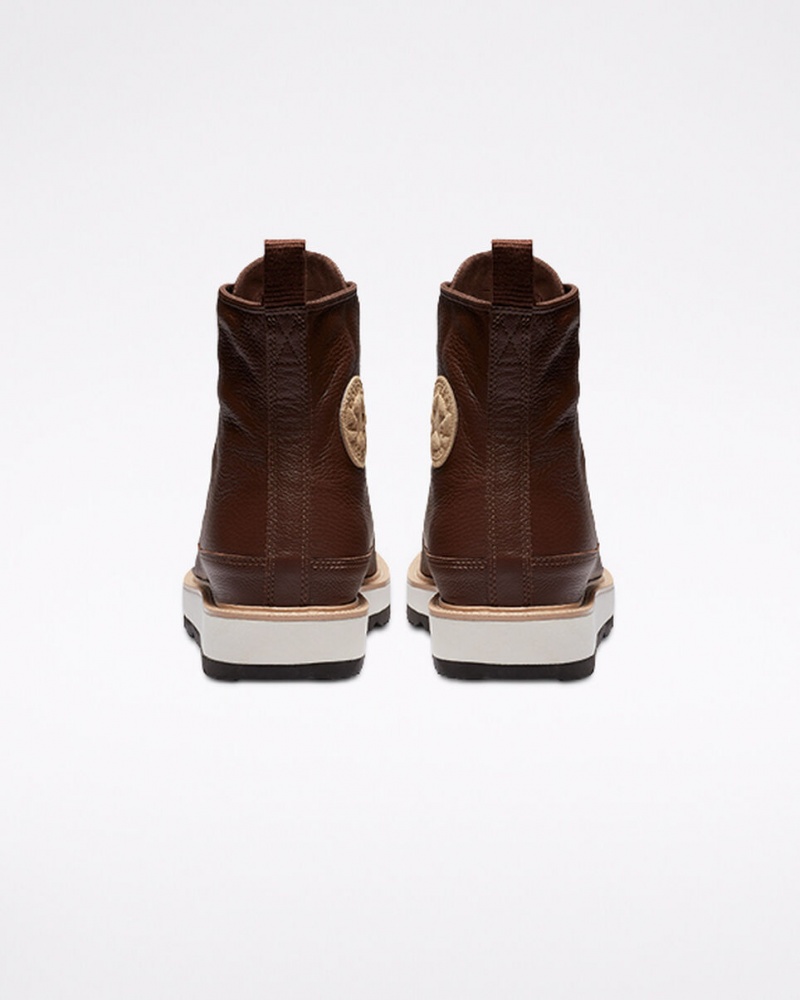 Converse Chuck Taylor Crafted Boot Chocola Lichtzwart | 7302-FKVQU