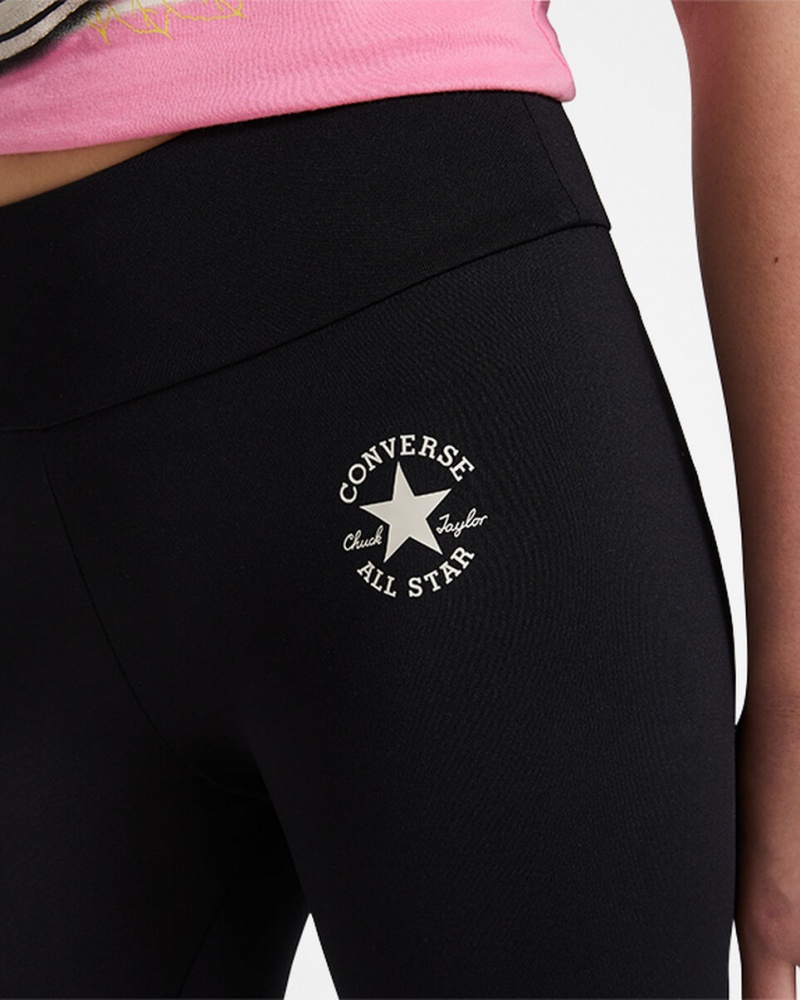 Converse Chuck Taylor Patch High Rise Leggings Zwart | 0245-CLETP