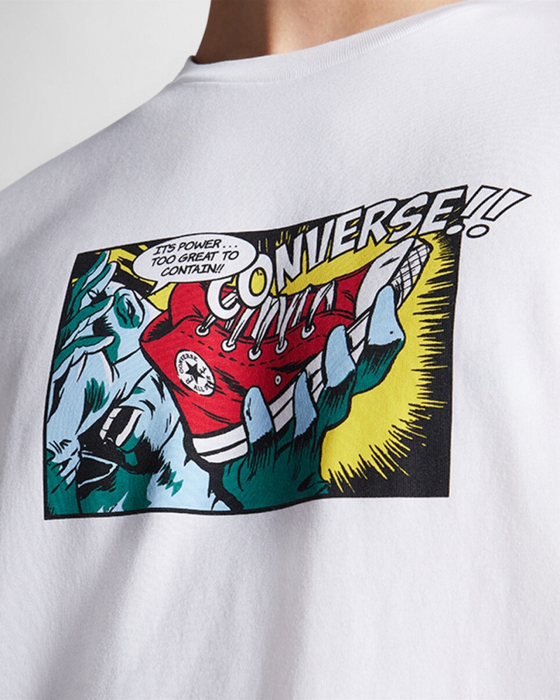 Converse Comic T-Shirt Wit | 1586-NUIOZ