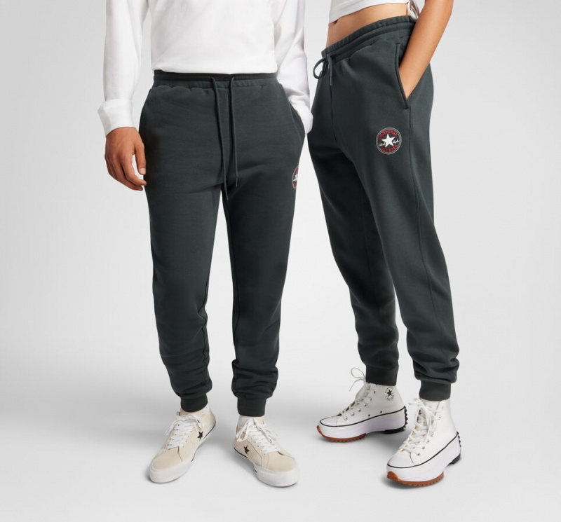 Converse Converse Go-To All Star Patch Standard-Fit Fleece Sweatpants Groen | 8492-MDIGK