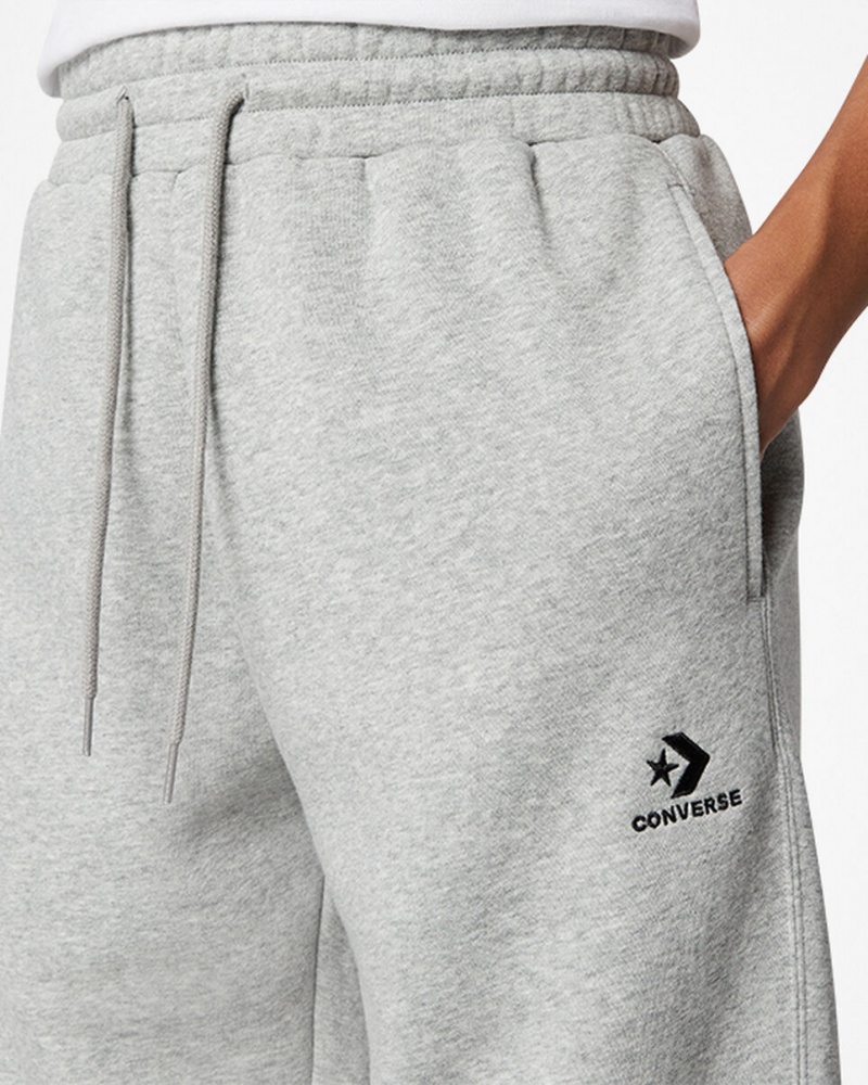 Converse Converse Go-To Embroidered Star Chevron Standard-Fit Fleece Sweatpant Grijs | 7916-EQVCR