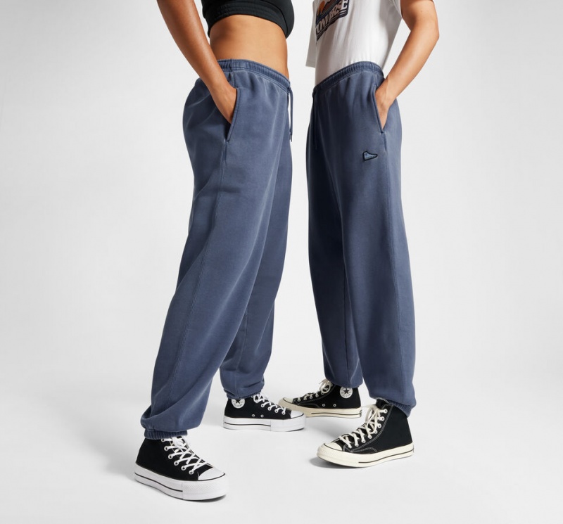 Converse Converse Go-To Sneaker Patch Loose-Fit Sweatpants Blauw | 6124-UZESG