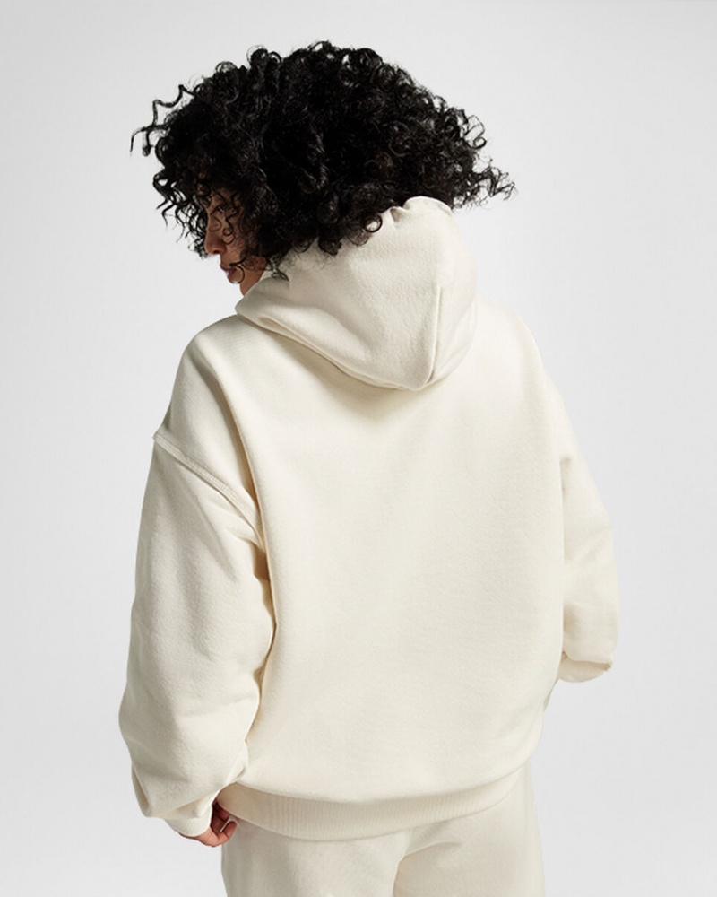 Converse Converse Gold Standard Loose-Fit Pullover Hoodie Egret | 3298-MJUHD