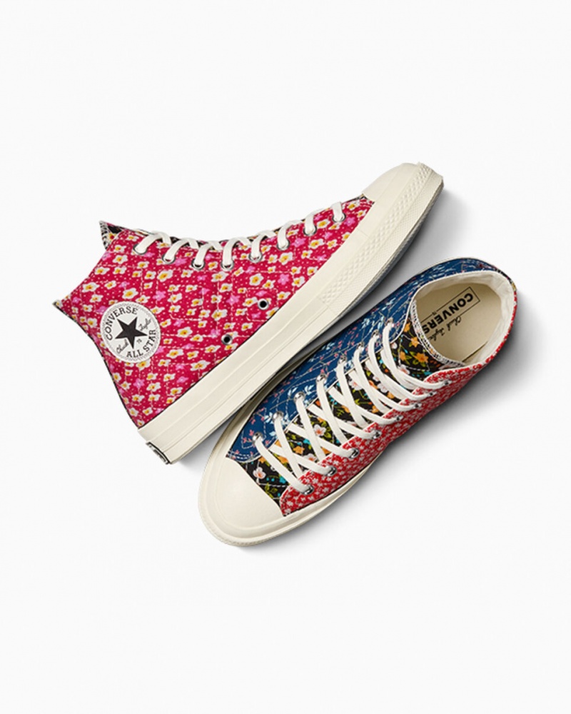 Converse Converse Upcycled Floral Chuck 70 Zwart Rood Blauw | 0192-HZRLA