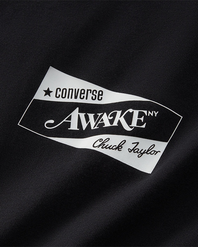 Converse Converse x Awake NY Jersey T-Shirt Zwart | 7256-RNKMH