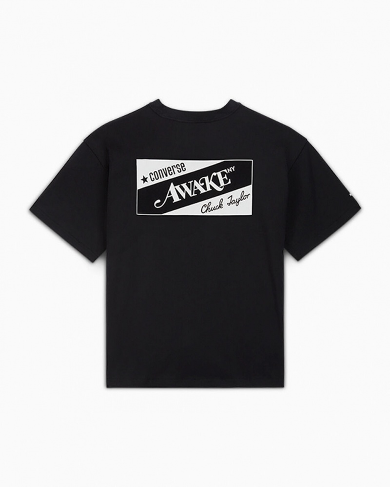 Converse Converse x Awake NY Jersey T-Shirt Zwart | 7256-RNKMH