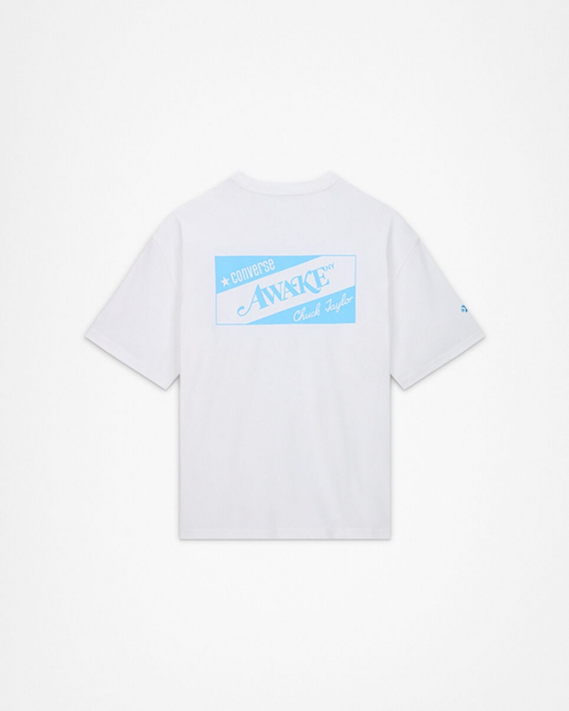 Converse Converse x Awake NY Jersey T-Shirt Wit | 7316-ZVCKH