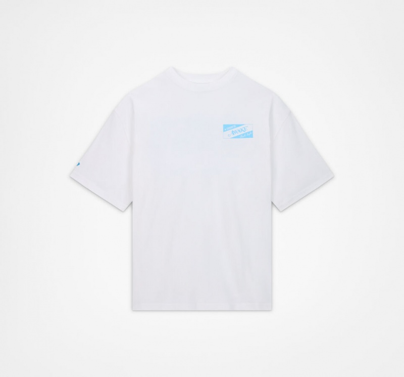 Converse Converse x Awake NY Jersey T-Shirt Wit | 7316-ZVCKH