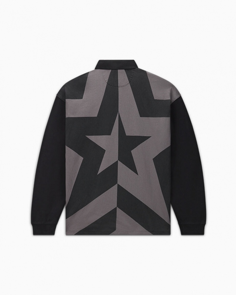 Converse Converse x Awake NY Rugby Shirt Zwart | 0182-ECKLM