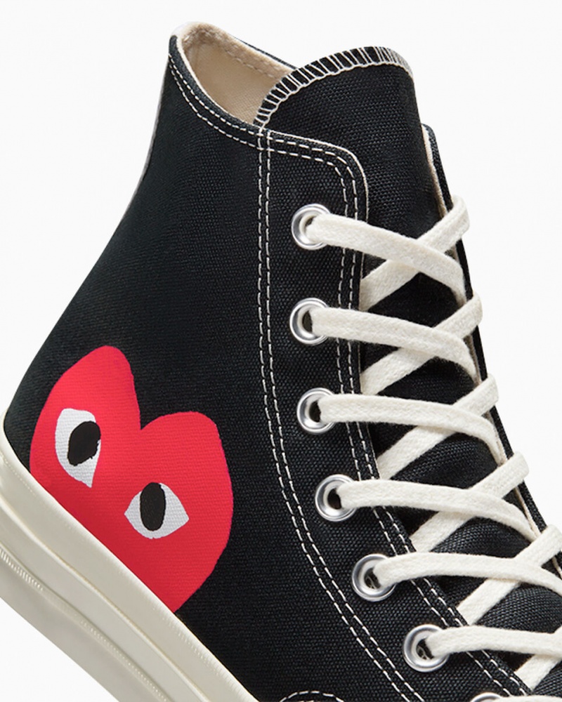 Converse Converse x Comme des Garçons PLAY Chuck 70 Zwart Wit Rood | 4798-ANWUJ