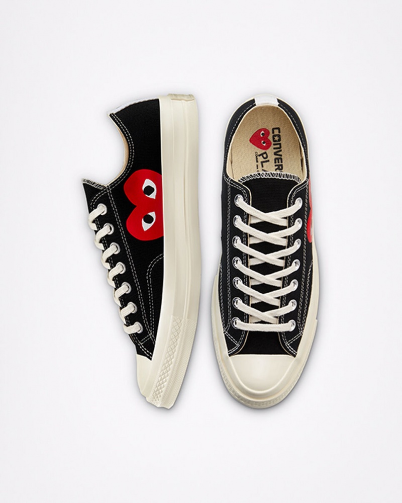 Converse Converse x Comme des Garçons PLAY Chuck 70 Zwart Wit Rood | 6724-DZMVO