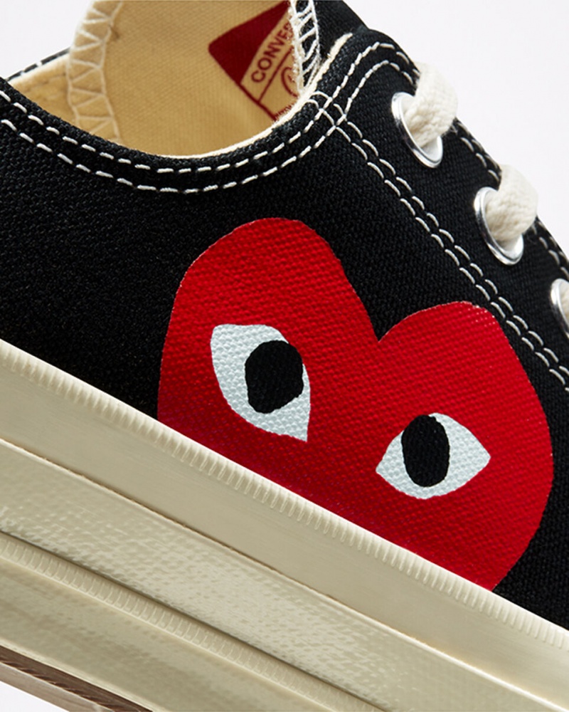 Converse Converse x Comme des Garçons PLAY Chuck 70 Zwart Wit Rood | 6724-DZMVO