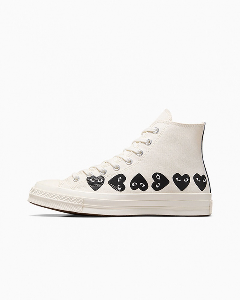 Converse Converse x Comme des Garçons PLAY Chuck 70 Multi Heart Zwart | 8723-QDHGE