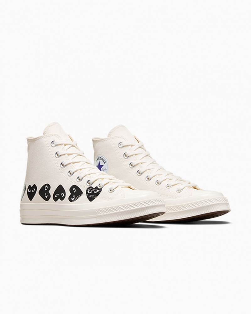 Converse Converse x Comme des Garçons PLAY Chuck 70 Multi Heart Zwart | 8723-QDHGE