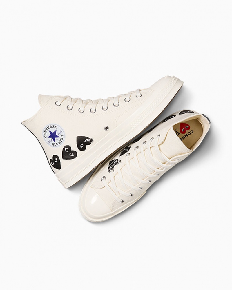 Converse Converse x Comme des Garçons PLAY Chuck 70 Multi Heart Zwart | 8723-QDHGE