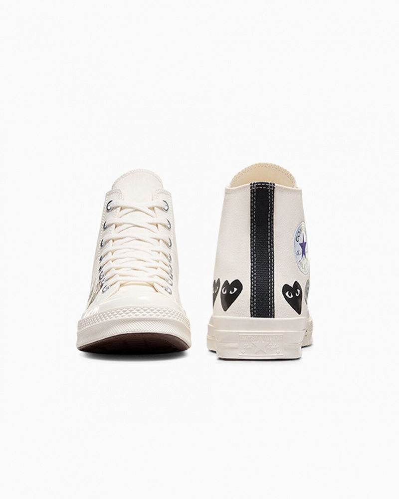 Converse Converse x Comme des Garçons PLAY Chuck 70 Multi Heart Zwart | 8723-QDHGE