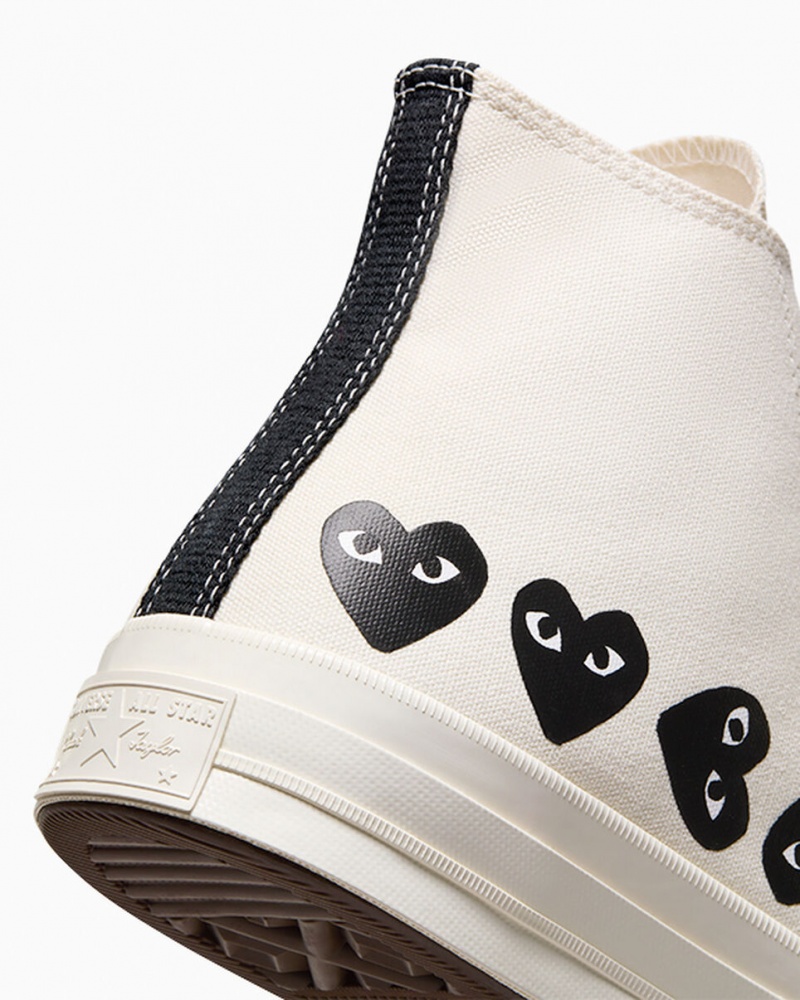 Converse Converse x Comme des Garçons PLAY Chuck 70 Multi Heart Zwart | 8723-QDHGE