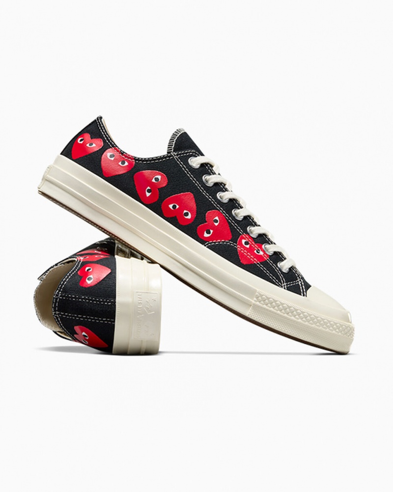 Converse Converse x Comme des Garçons PLAY Chuck 70 Multi Heart Zwart Rood | 3265-MLHDY