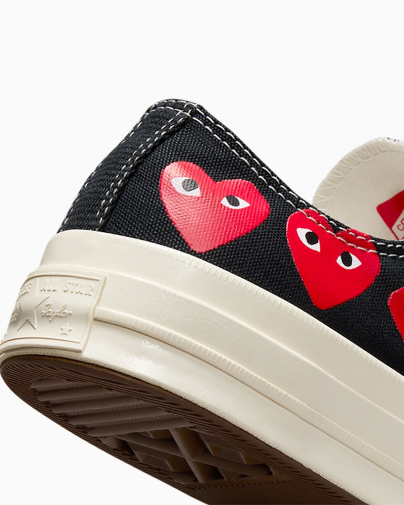 Converse Converse x Comme des Garçons PLAY Chuck 70 Multi Heart Zwart Rood | 3265-MLHDY