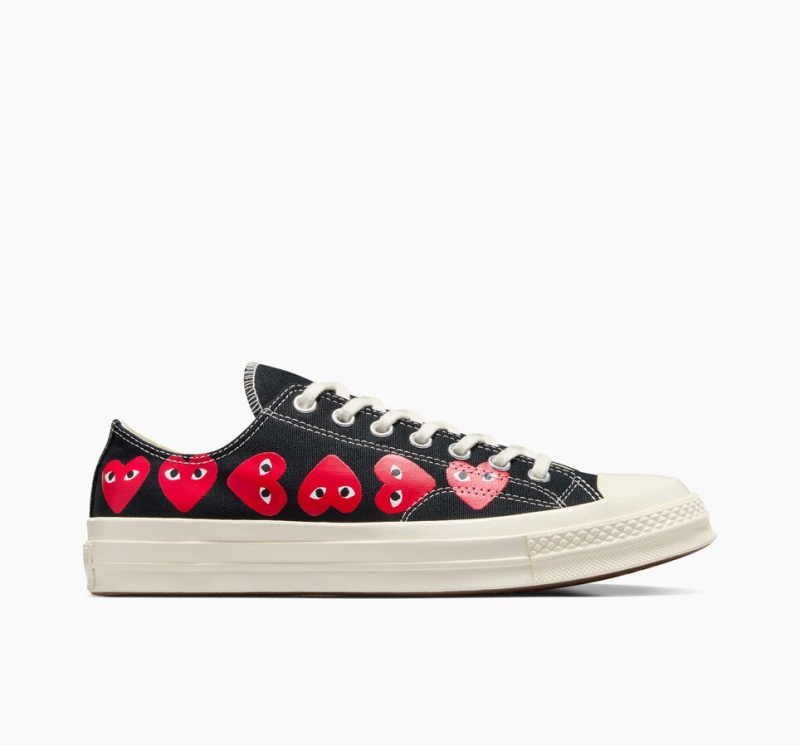 Converse Converse x Comme des Garçons PLAY Chuck 70 Multi Heart Zwart Rood | 3265-MLHDY