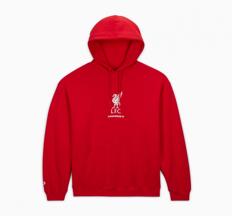 Converse Converse x LFC Loose-Fit Hoodie Tomato | 3260-YQFOJ