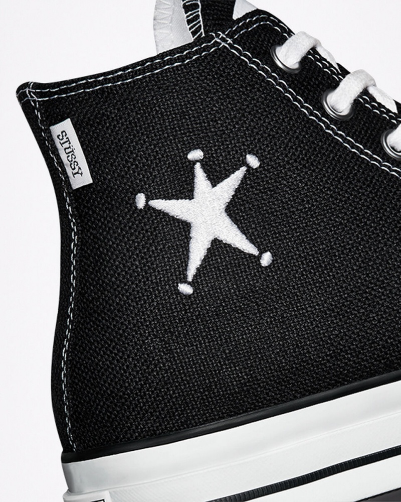 Converse Converse x Stüssy Chuck 70 Zwart Wit Zwart | 5123-WQPUS