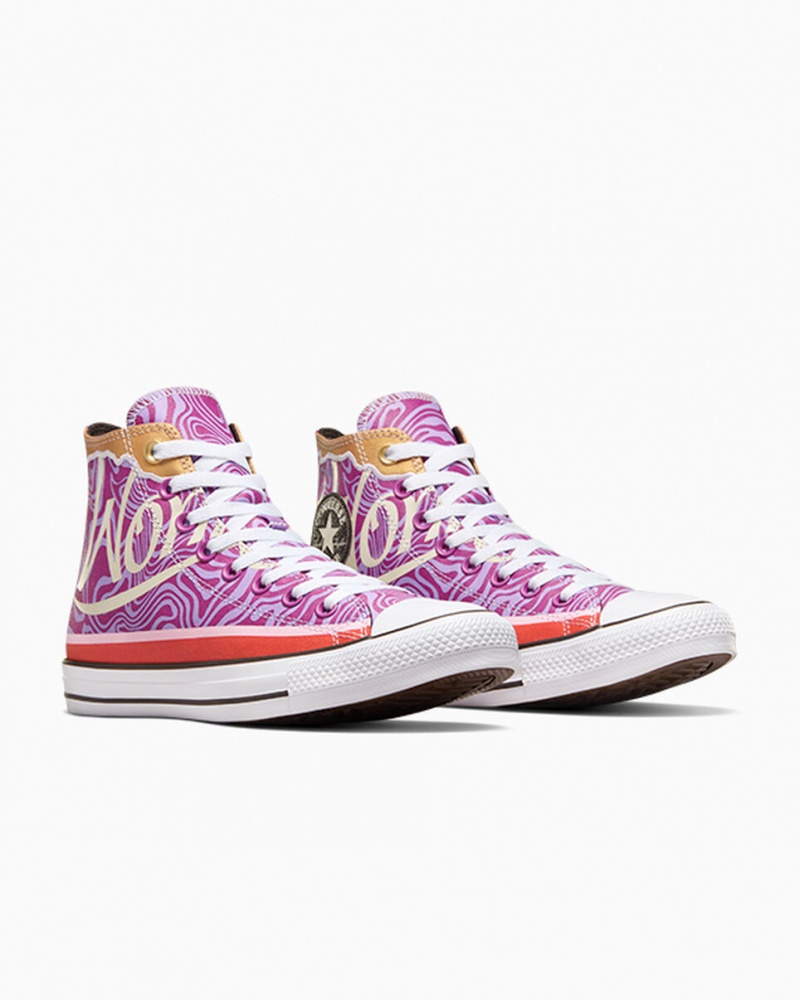 Converse Converse x Wonka Chuck Taylor All Star Swirl Paars Wit Zwart | 0438-LOJZH