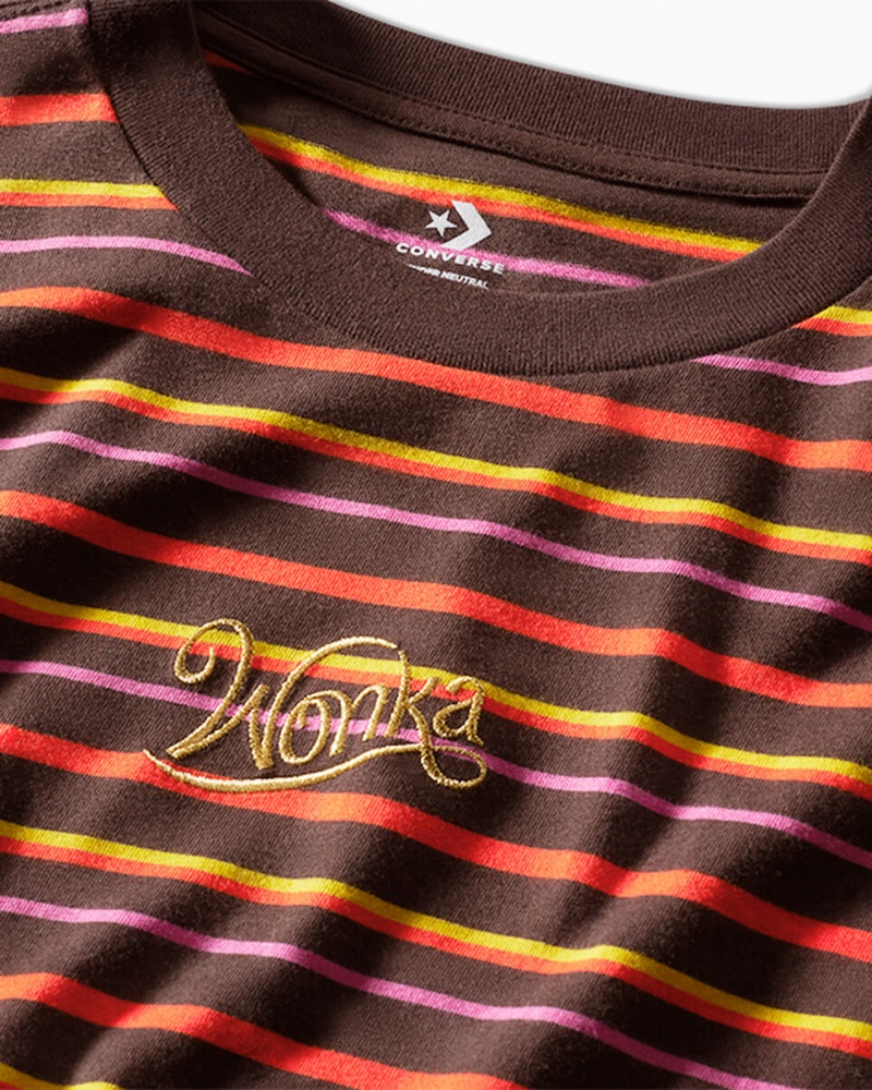 Converse Converse x Wonka Gestreept T-Shirt Wonka Stripe | 2460-QFHBG