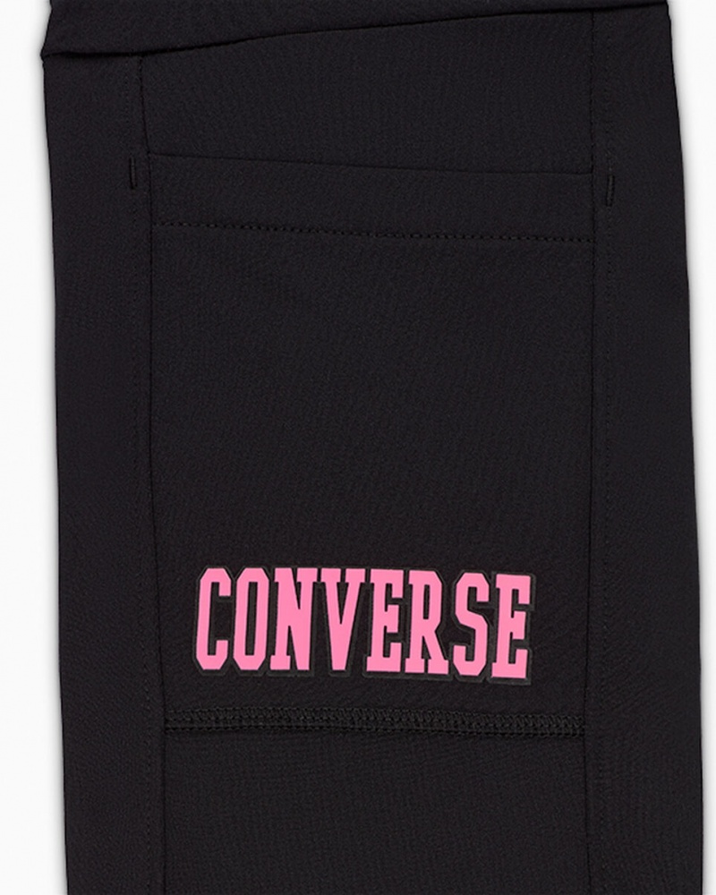 Converse High Rise Flare Leggings Zwart | 2481-MQOWI