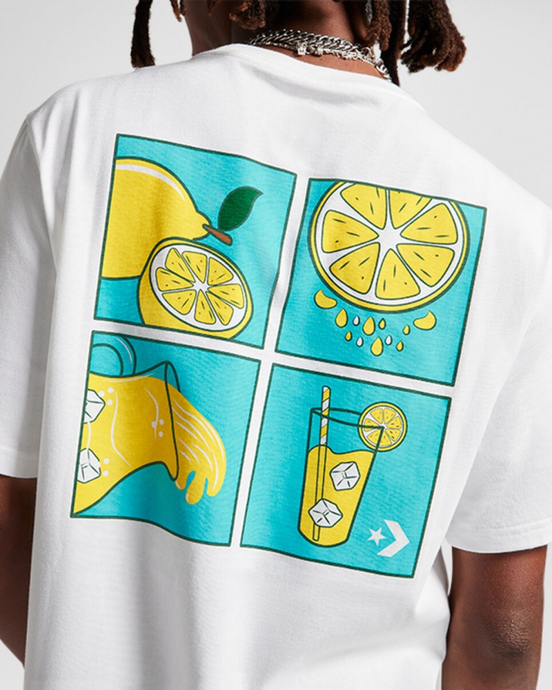 Converse How-To Lemonade T-Shirt Wit | 0148-ROPYU