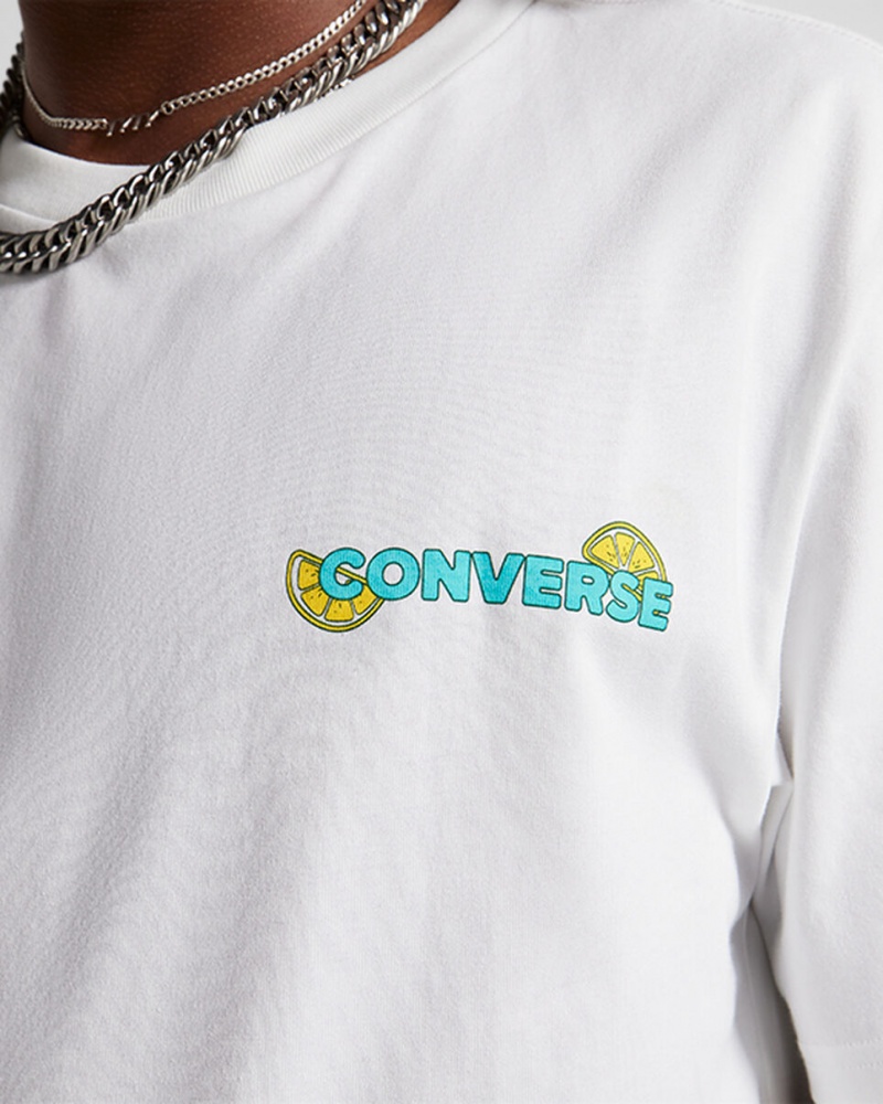 Converse How-To Lemonade T-Shirt Wit | 0148-ROPYU