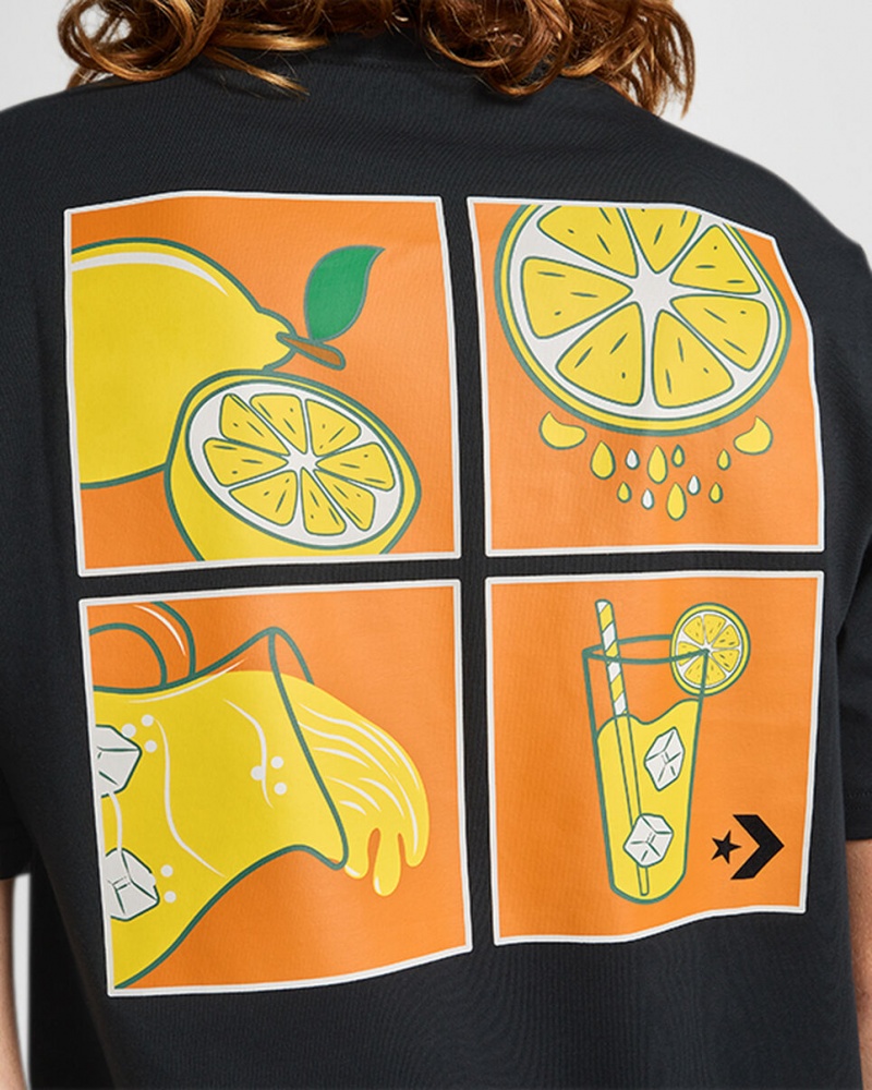 Converse How-To Lemonade T-Shirt Zwart | 3285-PROLC