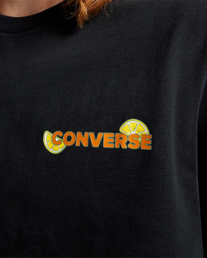 Converse How-To Lemonade T-Shirt Zwart | 3285-PROLC