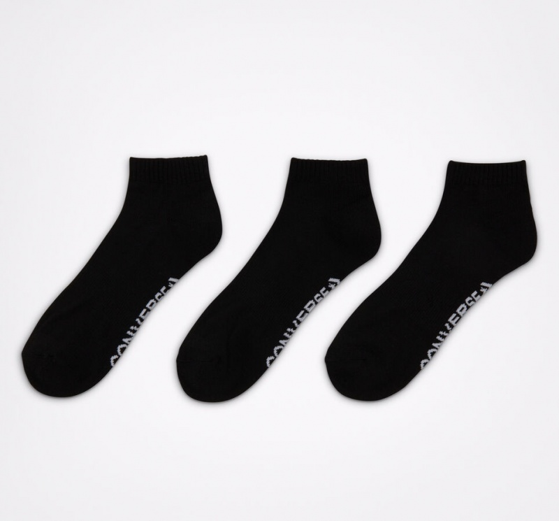 Converse Made For Chucks High-Cut Ankle 3-Pack Socks Zwart | 9410-KAQZD