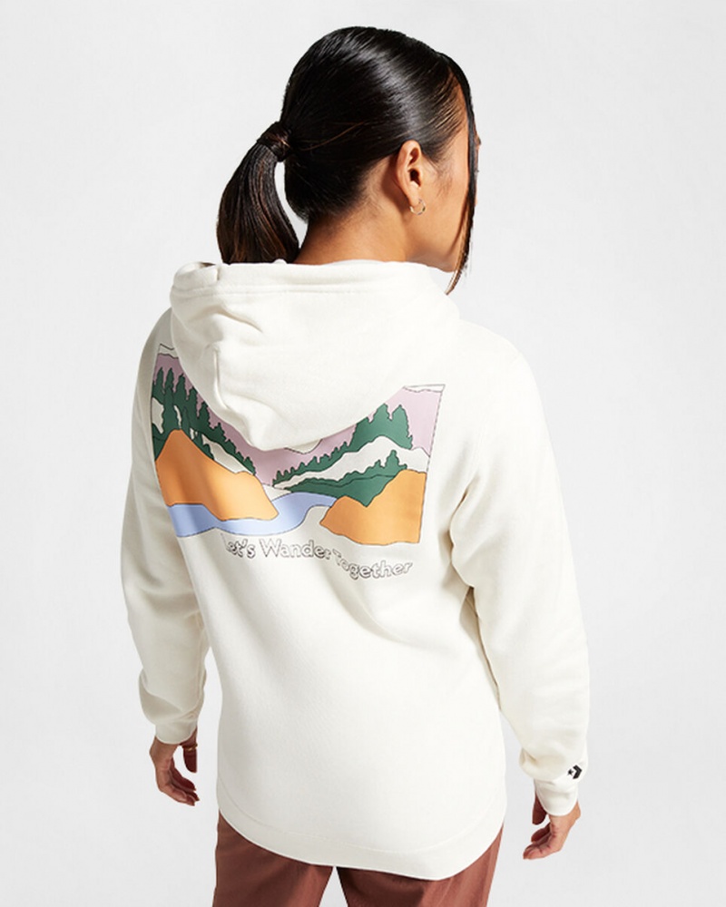 Converse Outdoors Grafische Hoodie Egret | 8715-HGBLC