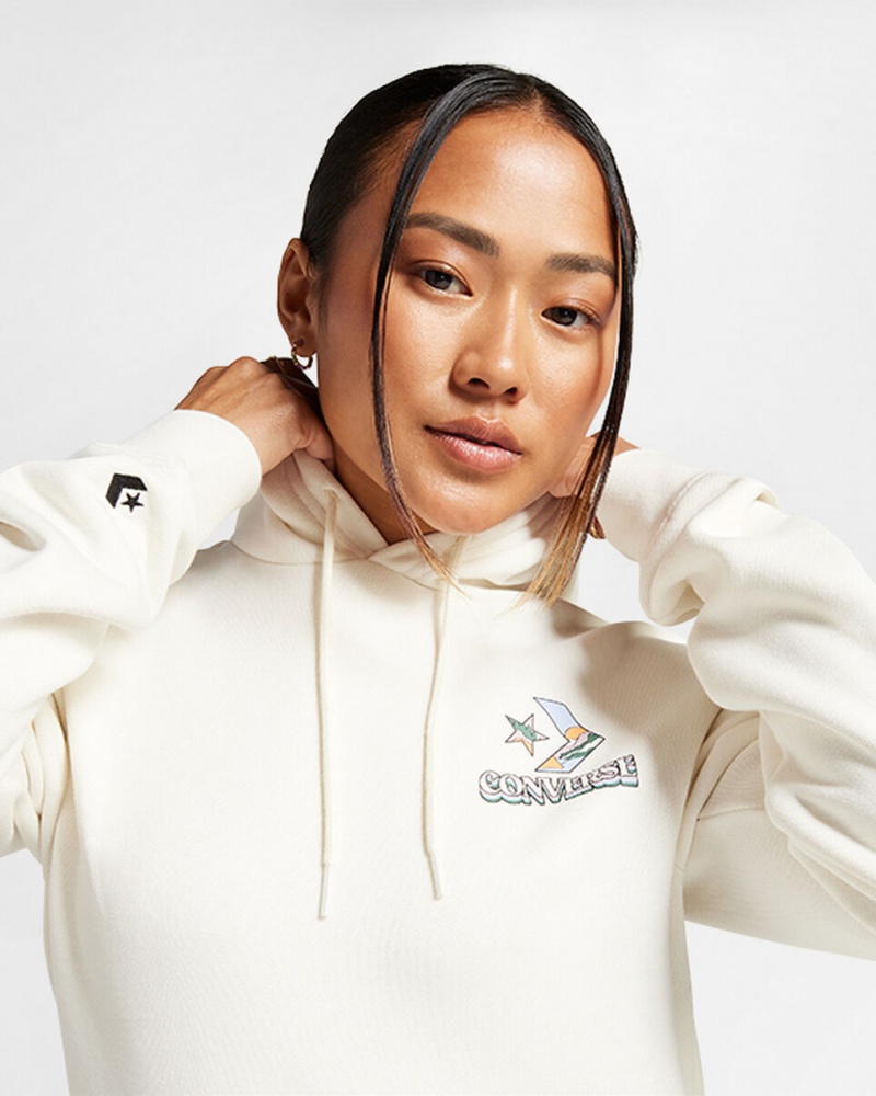 Converse Outdoors Grafische Hoodie Egret | 8715-HGBLC