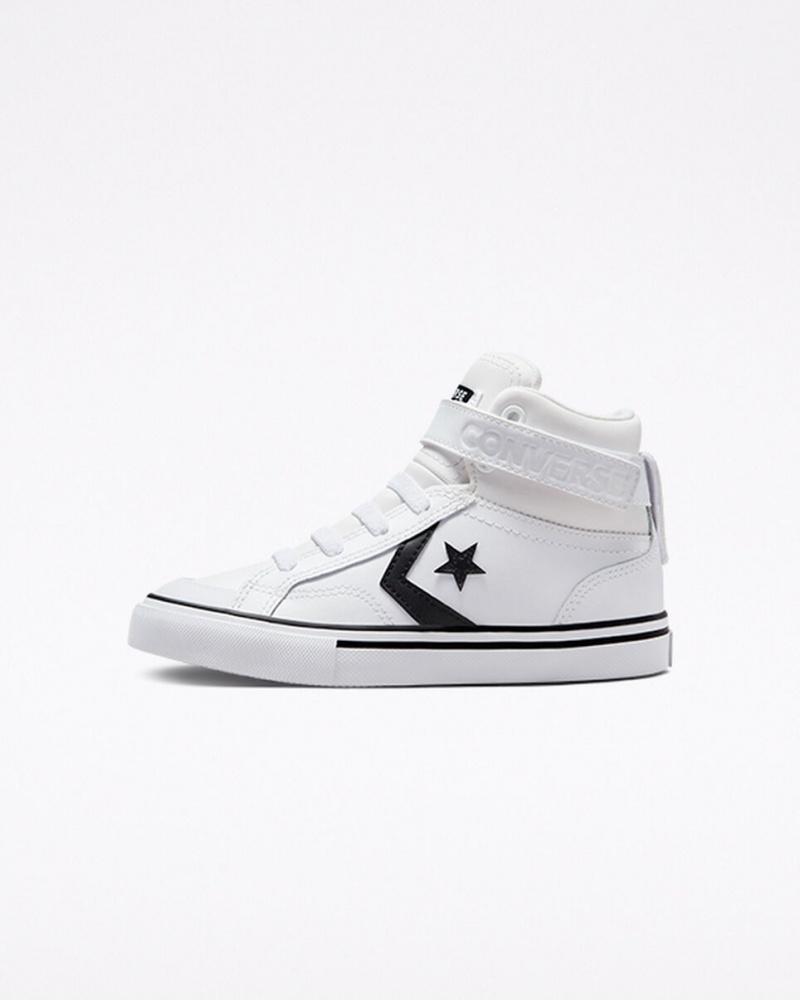 Converse Pro Blaze Riemen Leren Wit Zwart Wit | 3120-NQYOJ