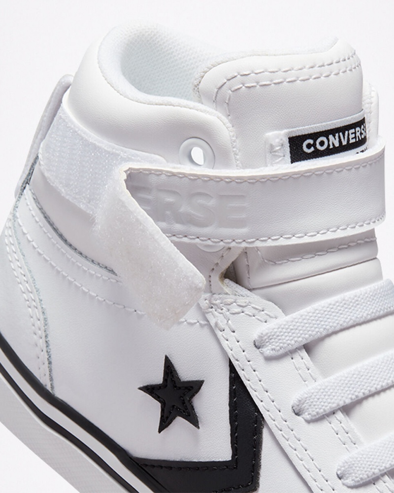 Converse Pro Blaze Riemen Leren Wit Zwart Wit | 3120-NQYOJ