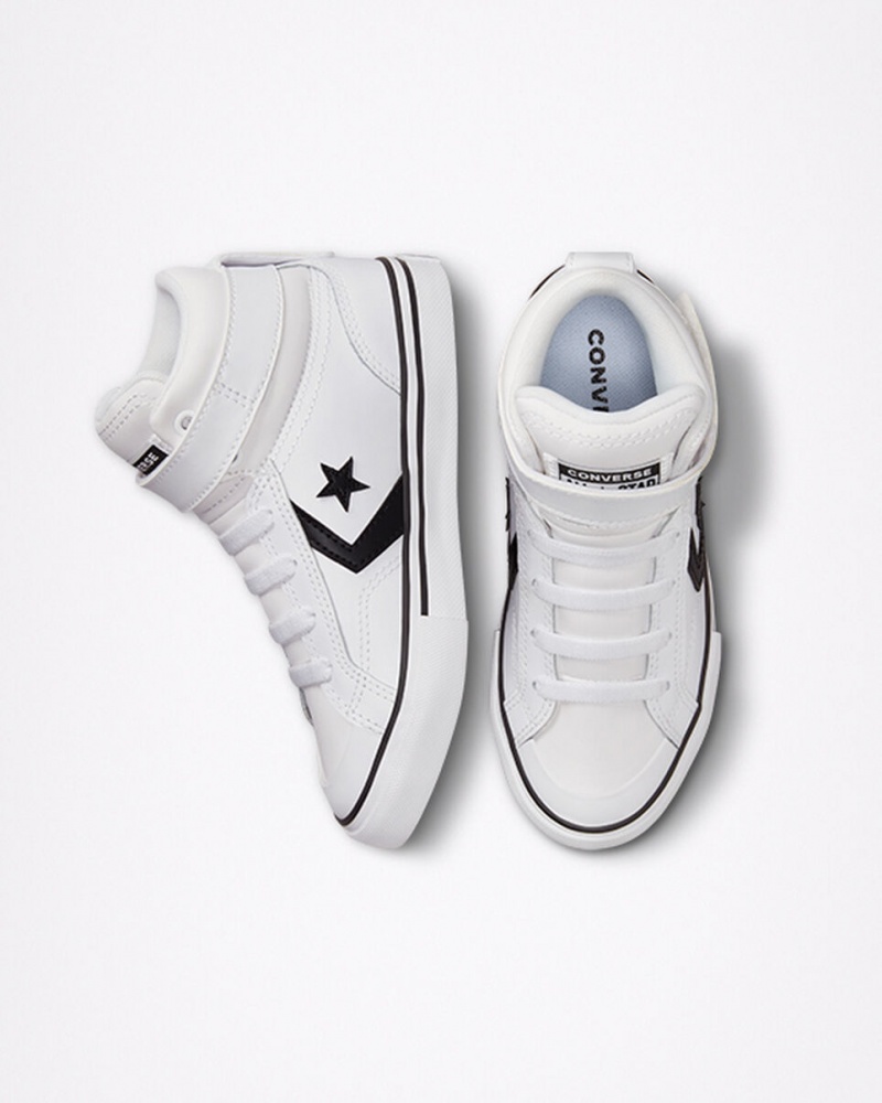 Converse Pro Blaze Riemen Leren Wit Zwart Wit | 3120-NQYOJ