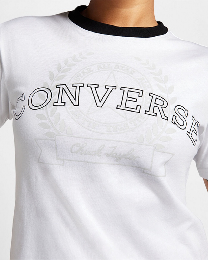 Converse Retro Chuck Taylor T-Shirt Wit | 4392-BNDGQ