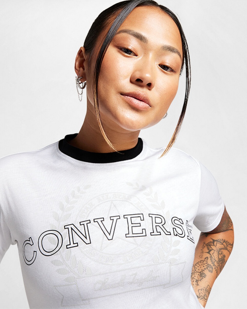 Converse Retro Chuck Taylor T-Shirt Wit | 4392-BNDGQ