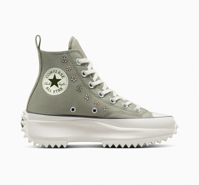 Converse Run Star Hike Platform Embroidery Licht | 8967-WZJFQ